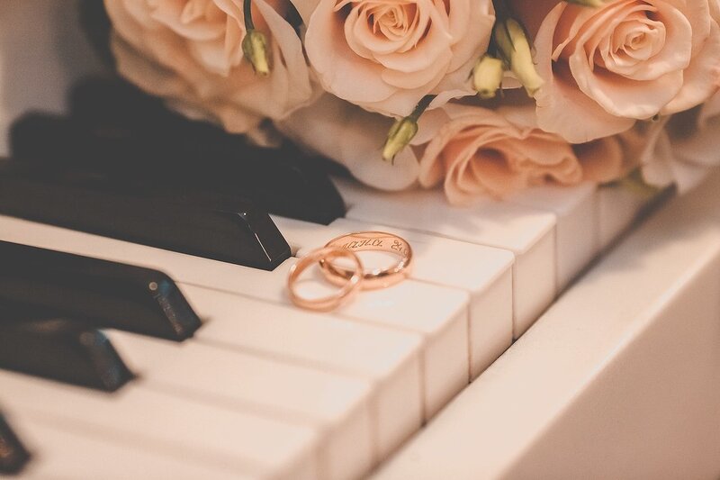 Wedding Rings on Piano