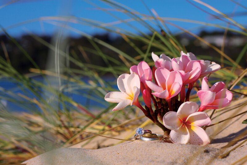 Wedding Rings on Sand