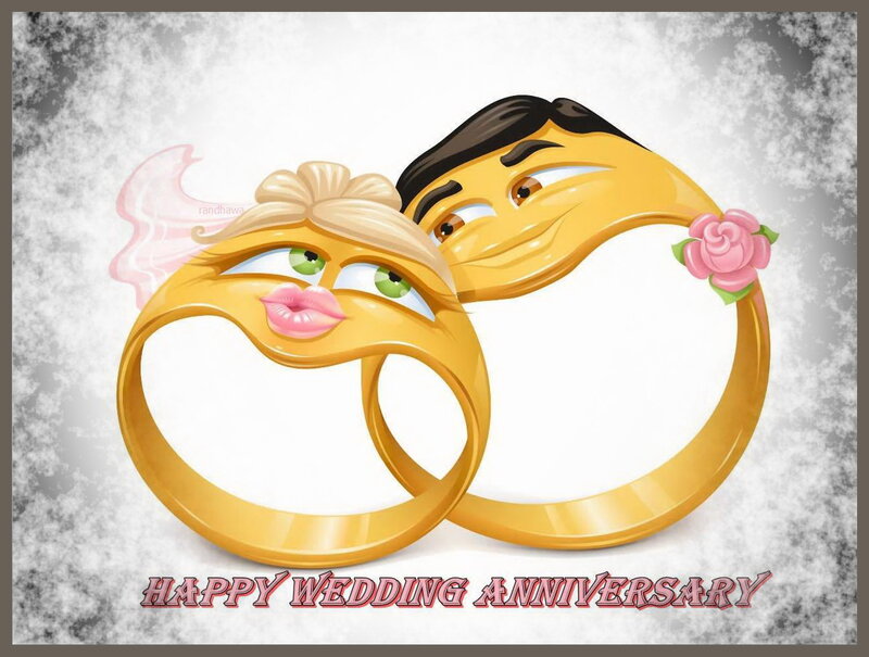Wedding Rings with Faces — Gold