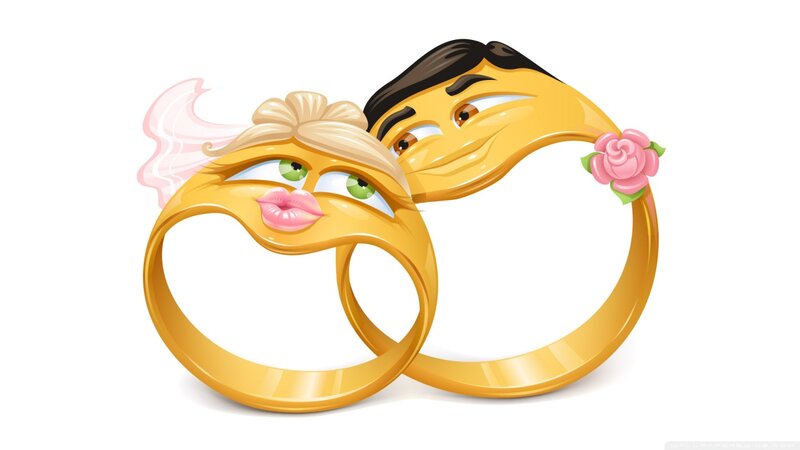 Wedding Rings with Faces