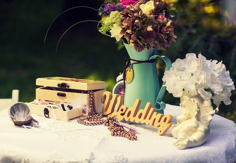 Wedding Table Arrangement — White