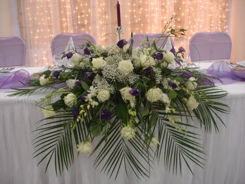 Wedding Table Centerpiece — White