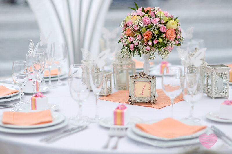 Wedding Table Setting — White
