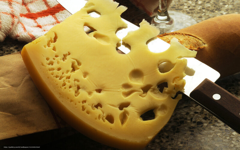 Wedge of Swiss Cheese — Yellow