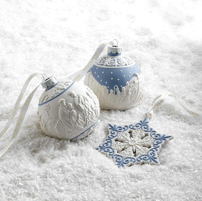 Wedgwood Ornaments on Snow