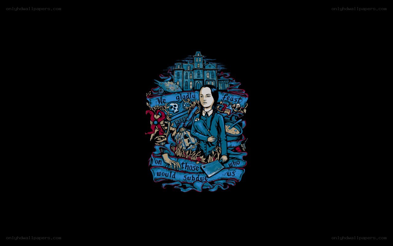 Wednesday Addams illustration