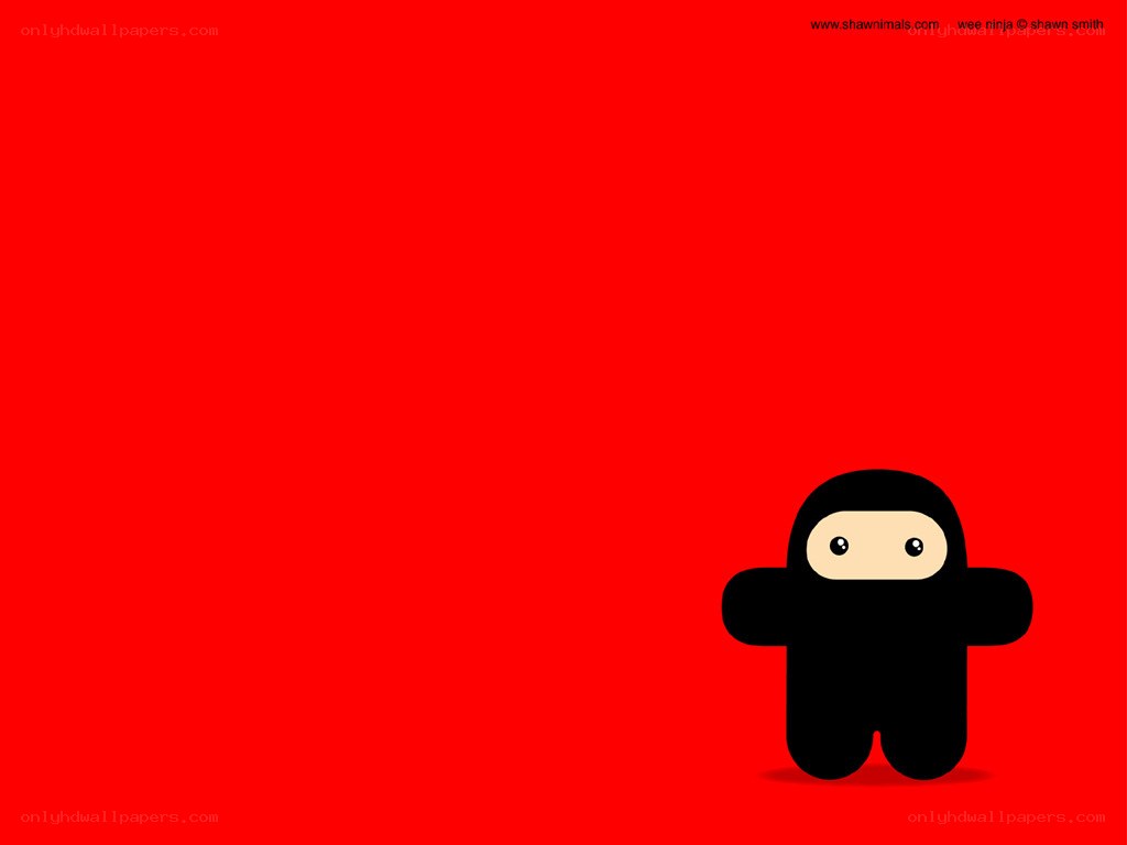 Wee Ninja character on red