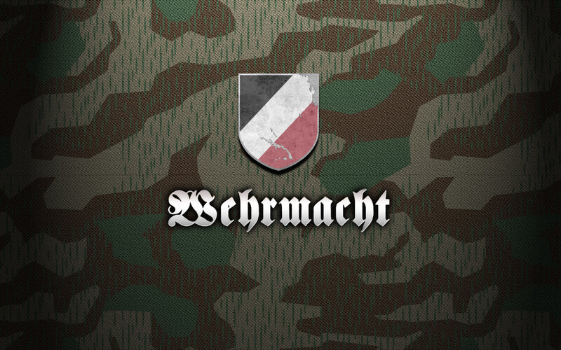 Wehrmacht insignia on camouflage