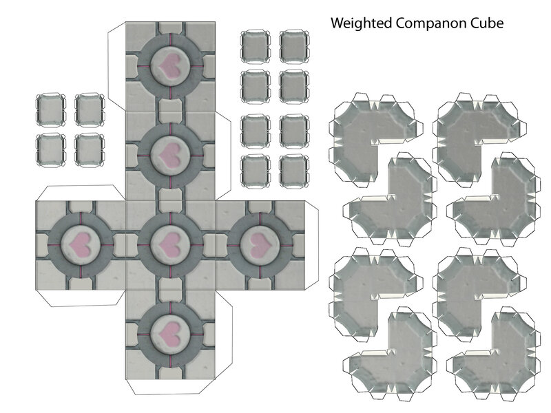 Weighted Companion Cube paper model