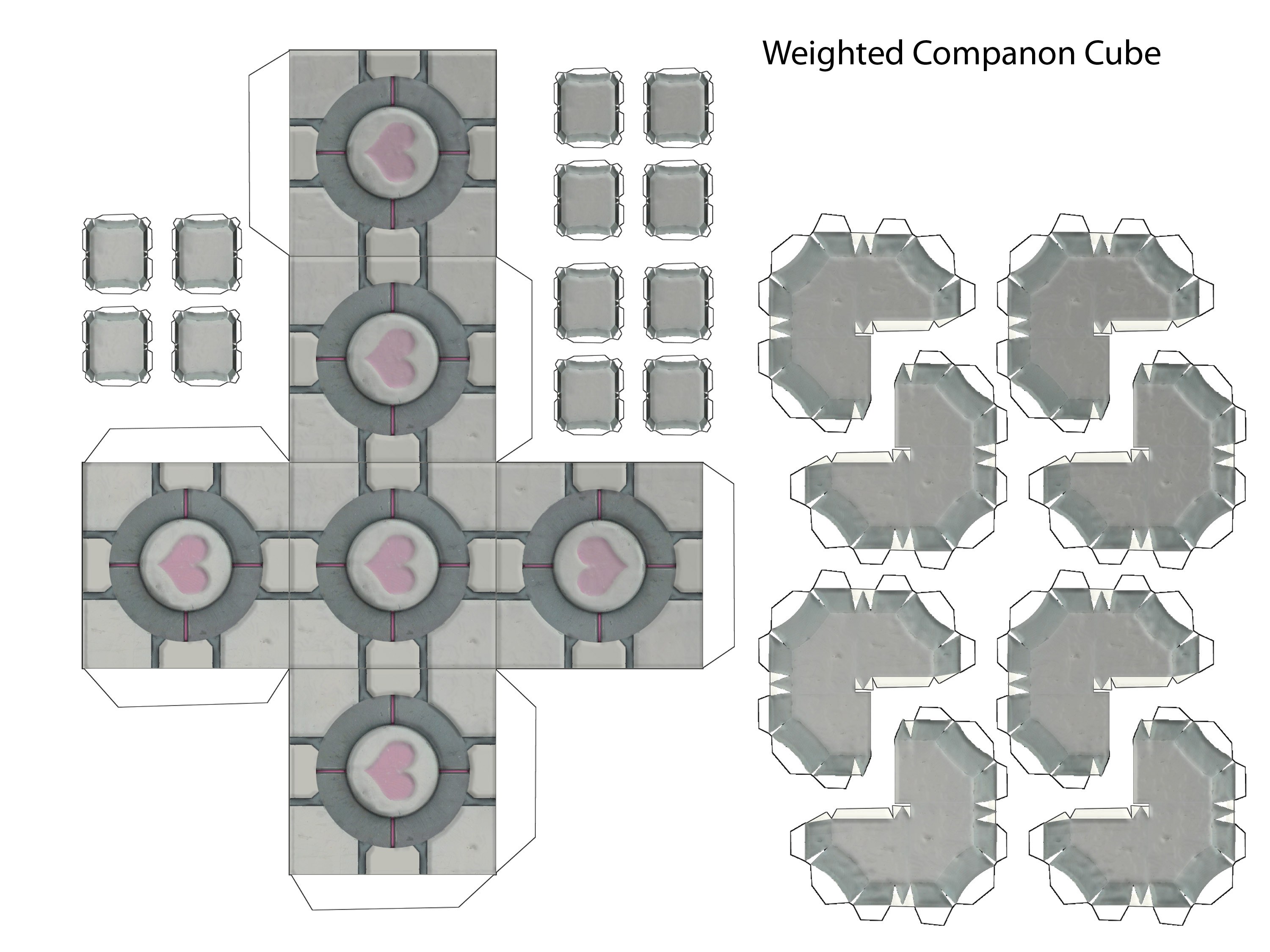 Weighted Companion Cube paper model