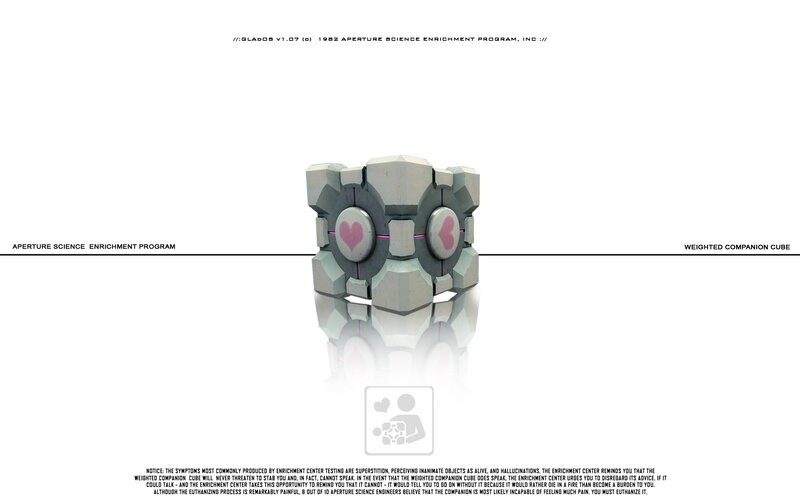 Weighted Companion Cube — White, Neutral