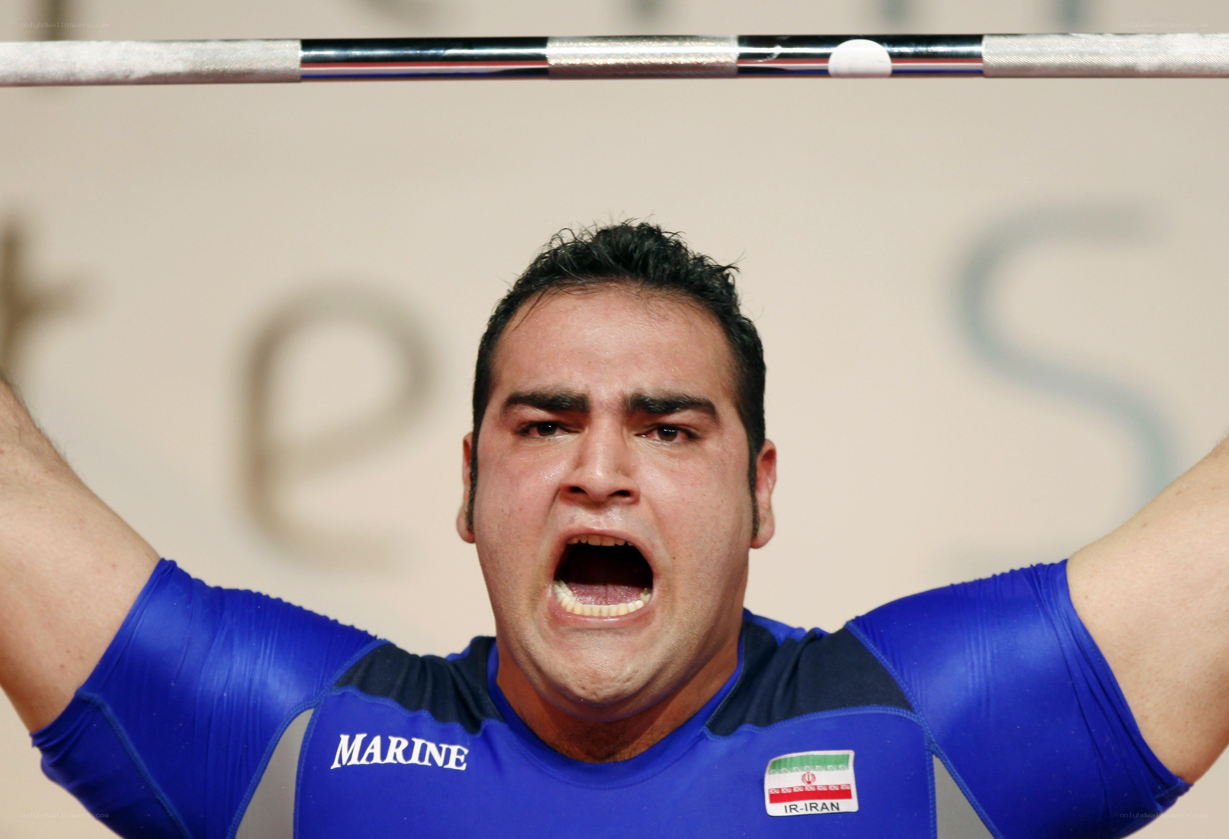 weightlifter celebrating victory