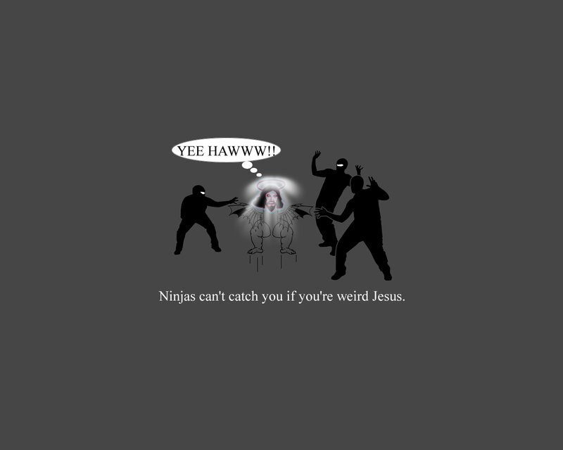 weird Jesus escapes ninjas