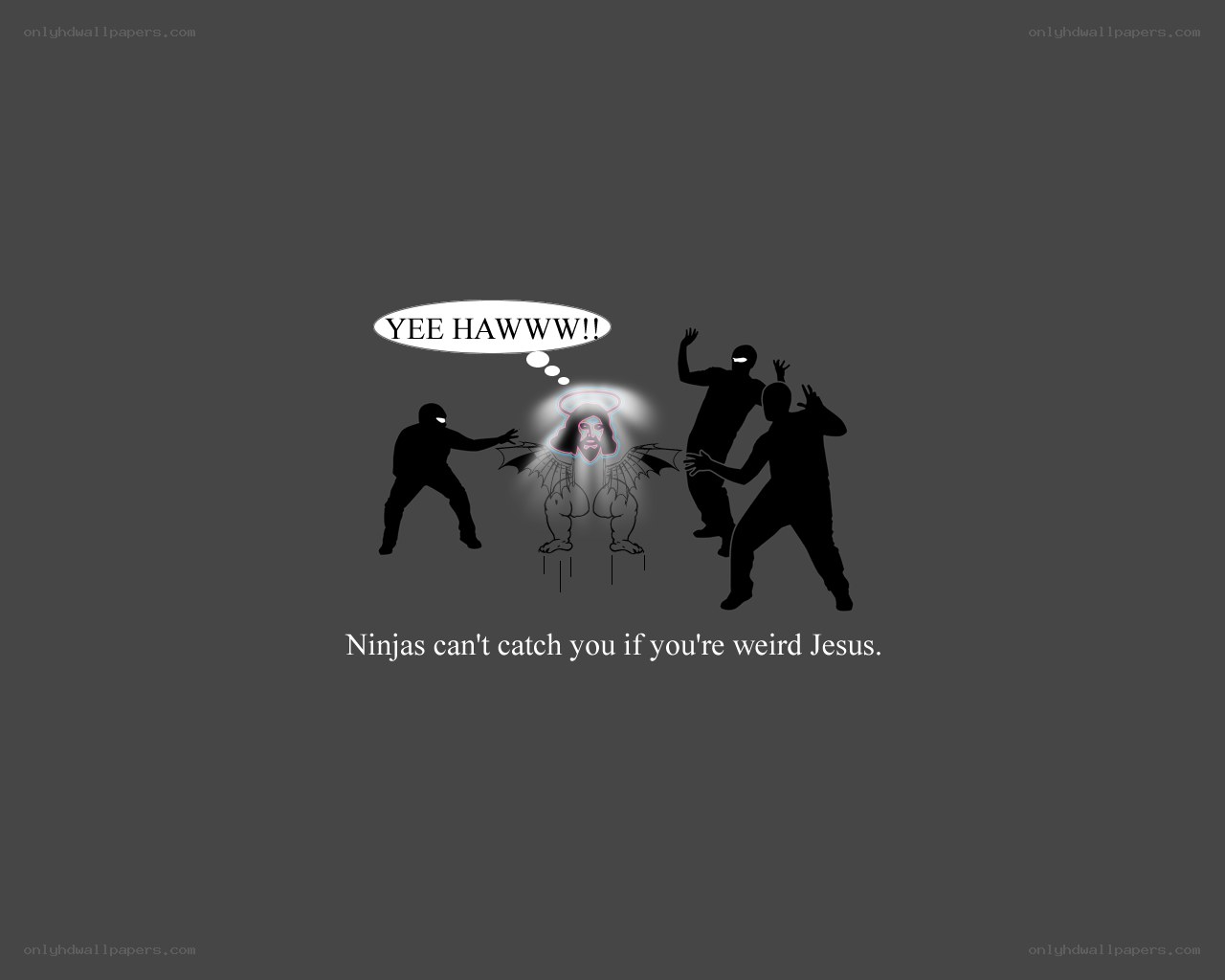 weird Jesus escapes ninjas