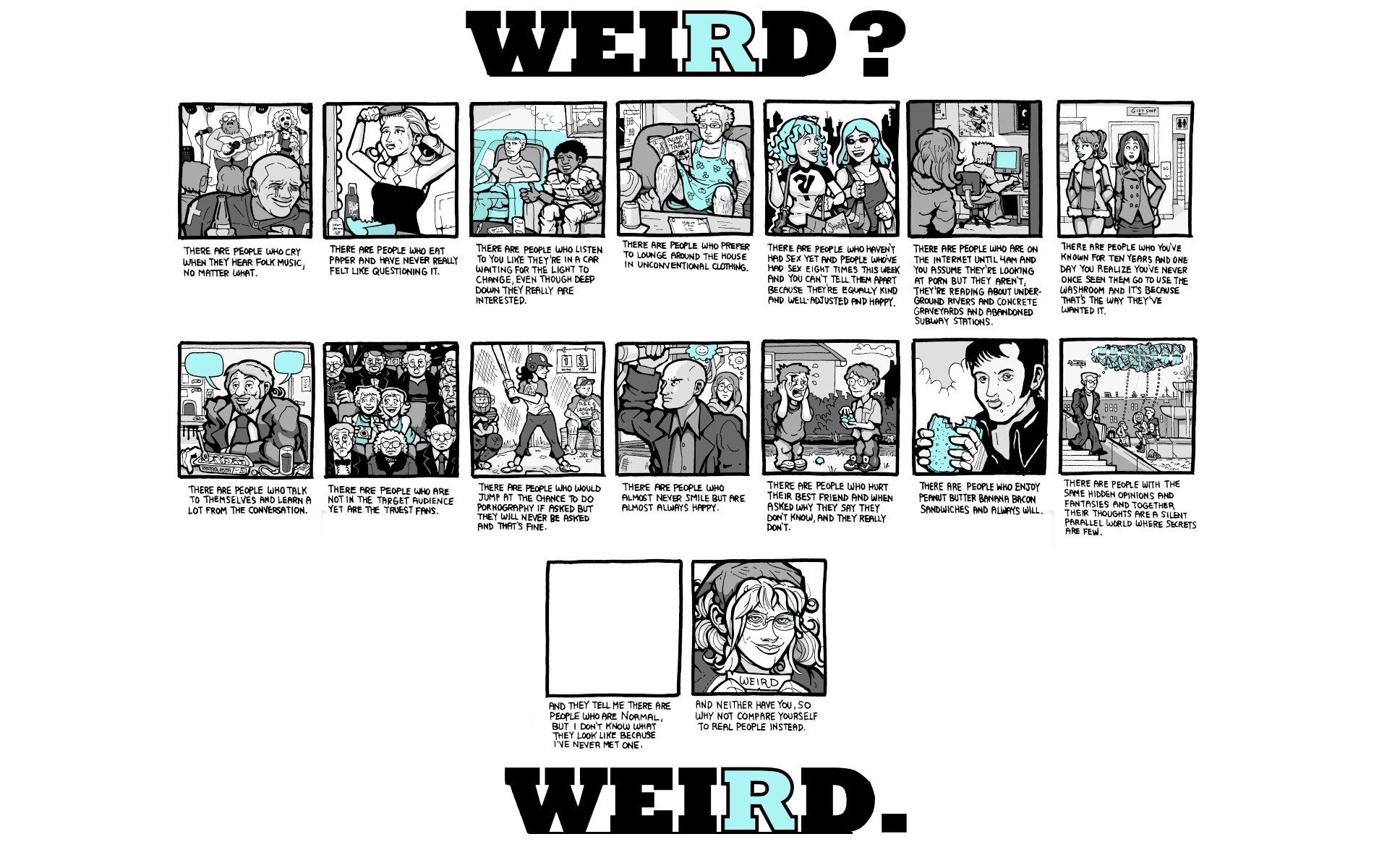 weird people comic
