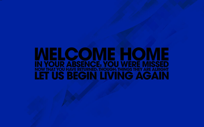 welcome home message