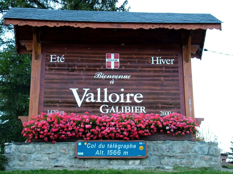 Welcome sign at Valloire Galibier