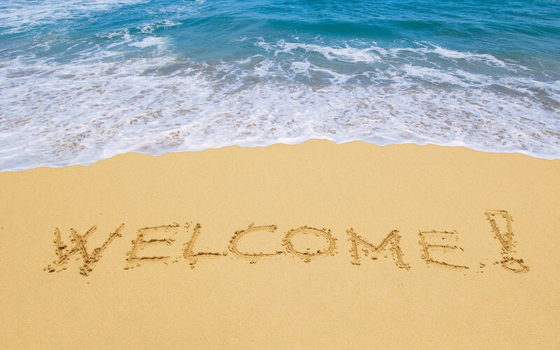 Welcome Written in Sand