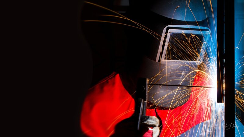 Welder with Sparks