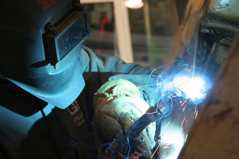 Welder Working on Metal