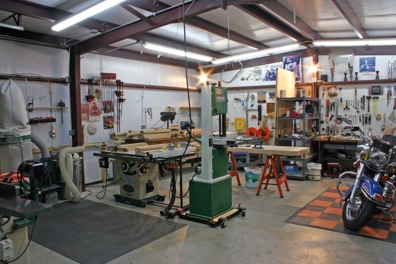 well-equipped workshop with tools