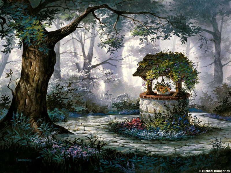 Well in Forest Clearing