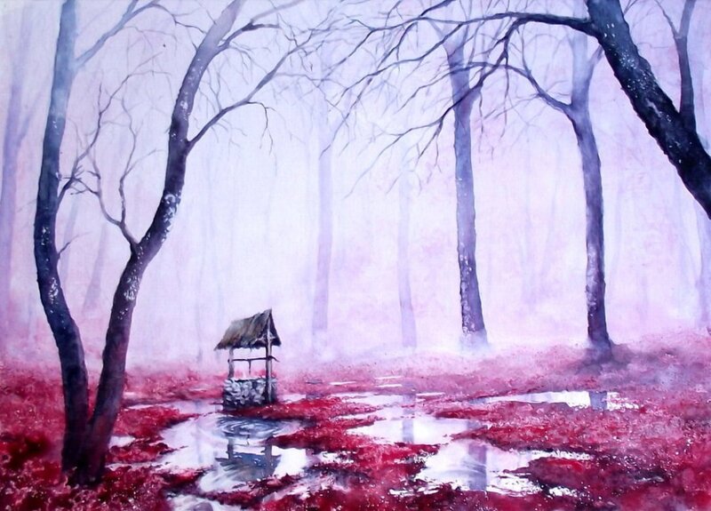 Well in Misty Forest