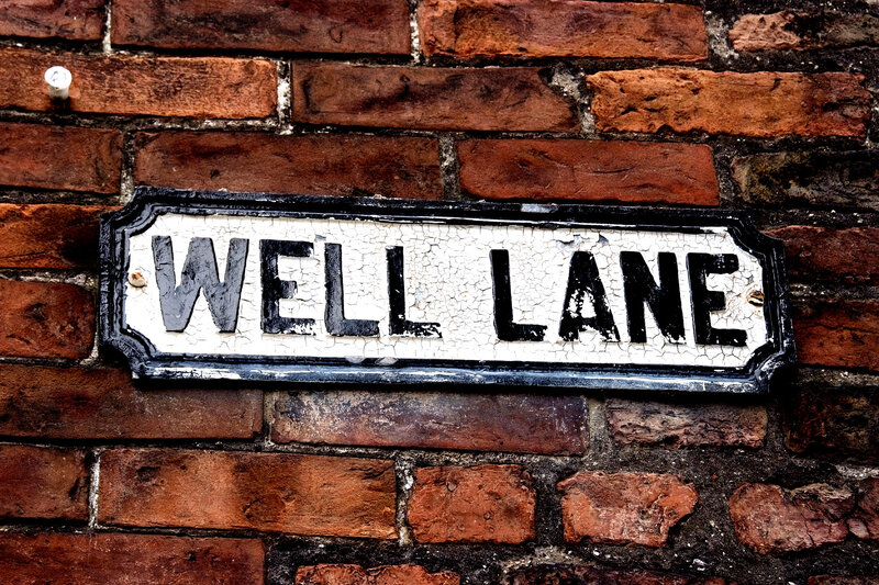 Well Lane street sign