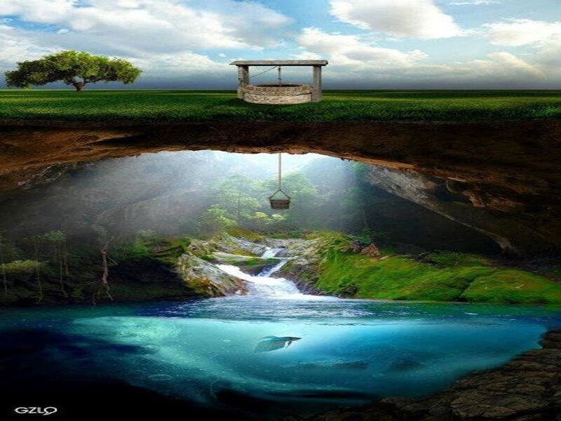 Well with Waterfall
