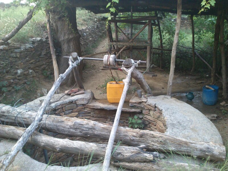 Well with Wooden Pump