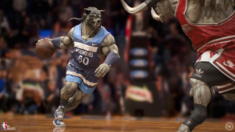 Werewolf Basketball Player