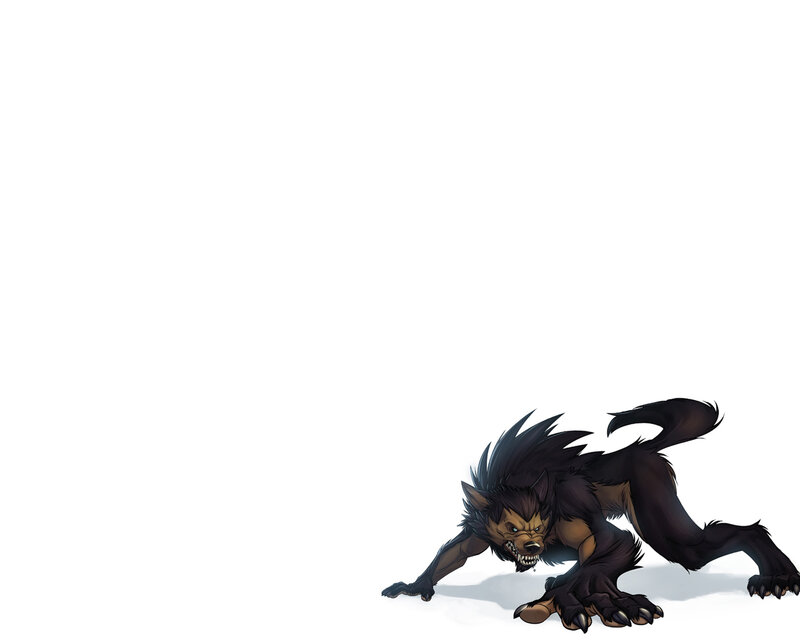 Werewolf Creature — Black, Aggressive