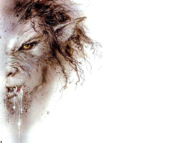 Werewolf Face — White