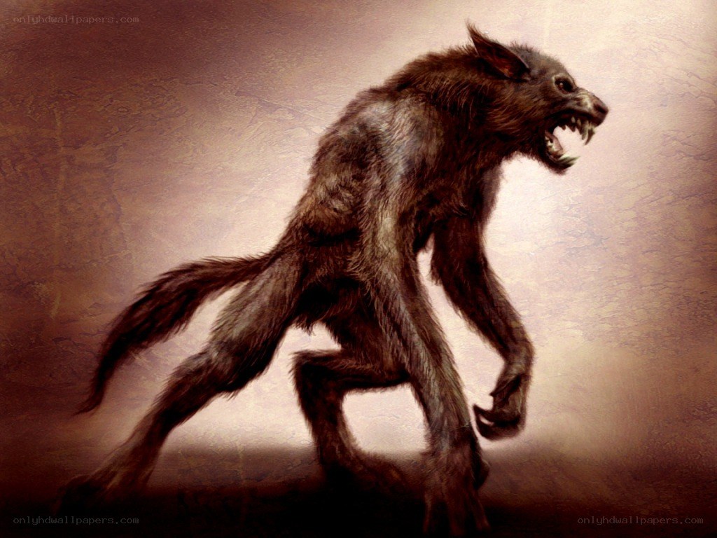 werewolf in aggressive stance