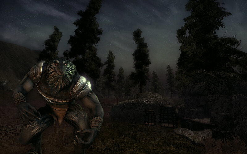 werewolf in dark forest
