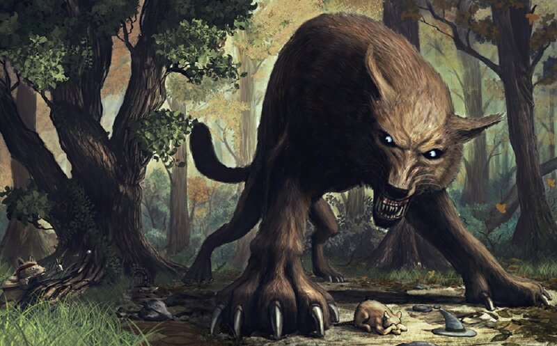 Werewolf in Forest — Brown, Dramatic, Autumn