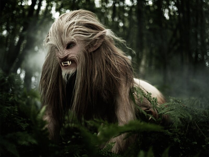 Werewolf in Forest — Green, Dark