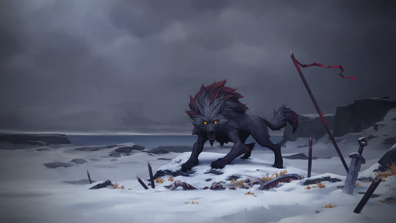 Werewolf in Snow — Gray