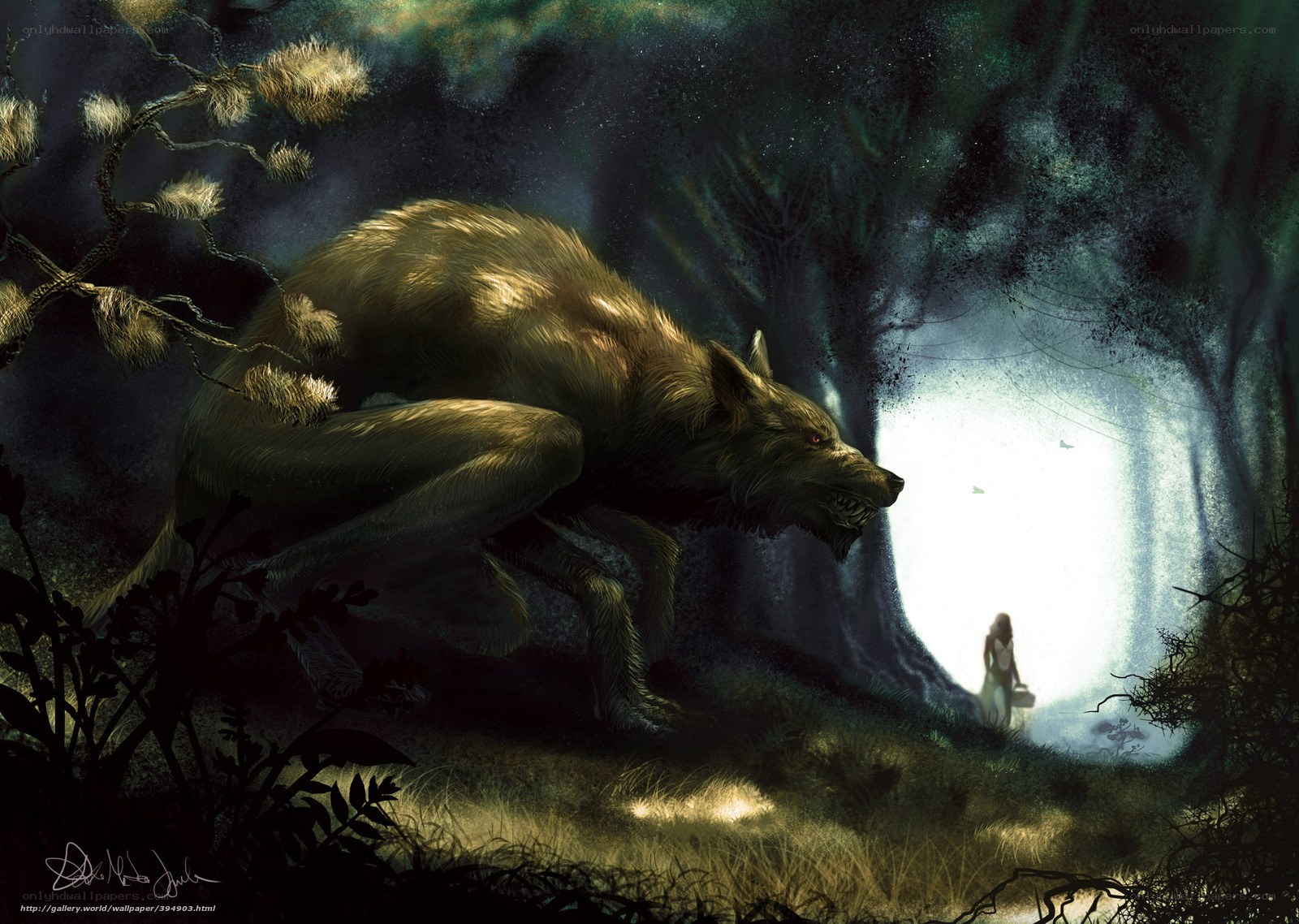 Werewolf in the forest