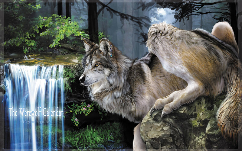 Werewolf on a Rock — Gray