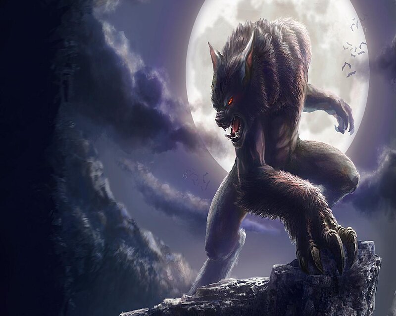 Werewolf on Cliff