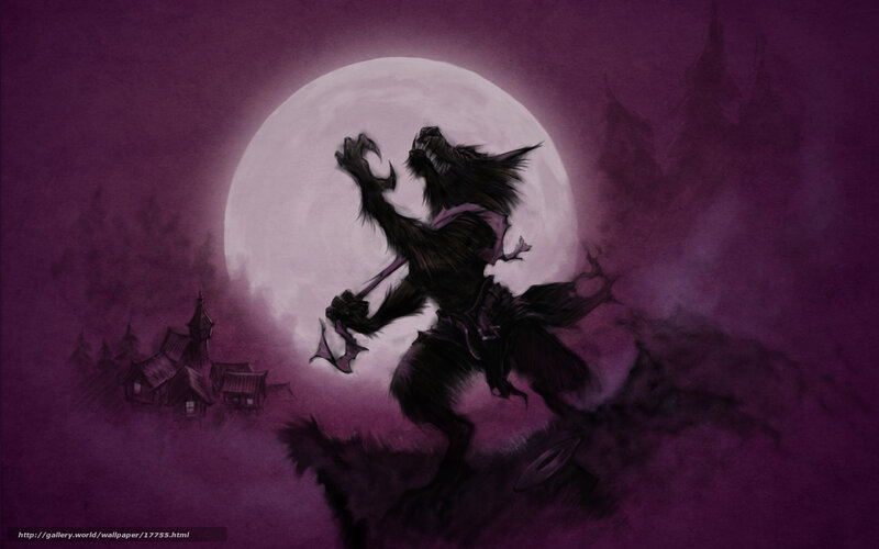 werewolf under full moon