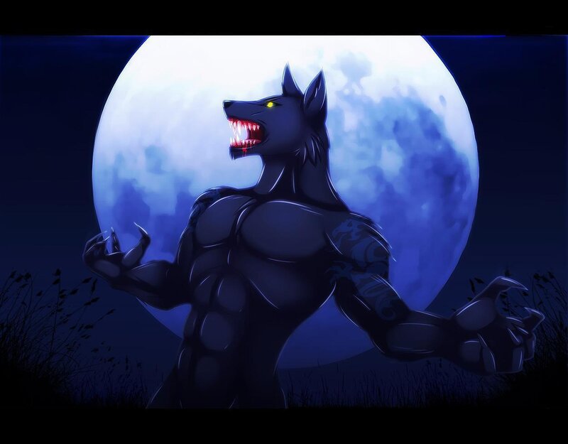 werewolf under the full moon