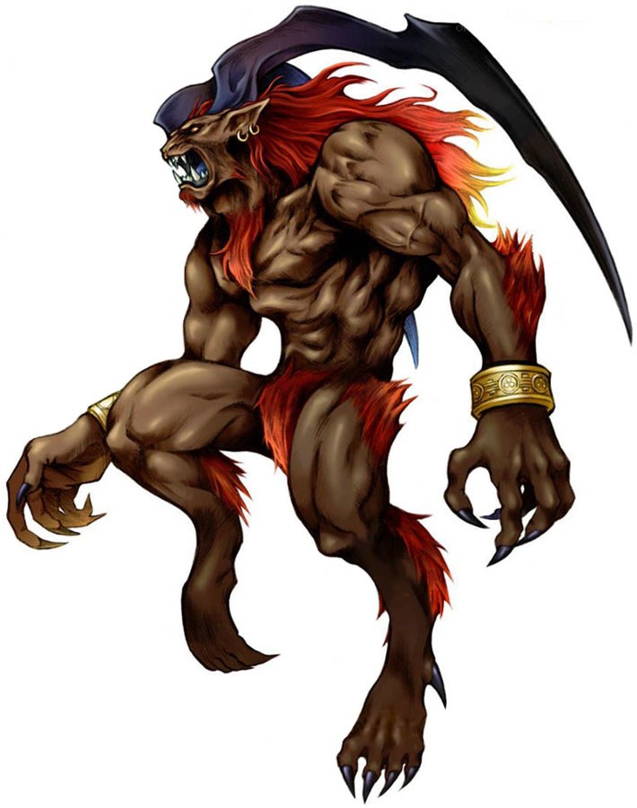 werewolf warrior with scythe