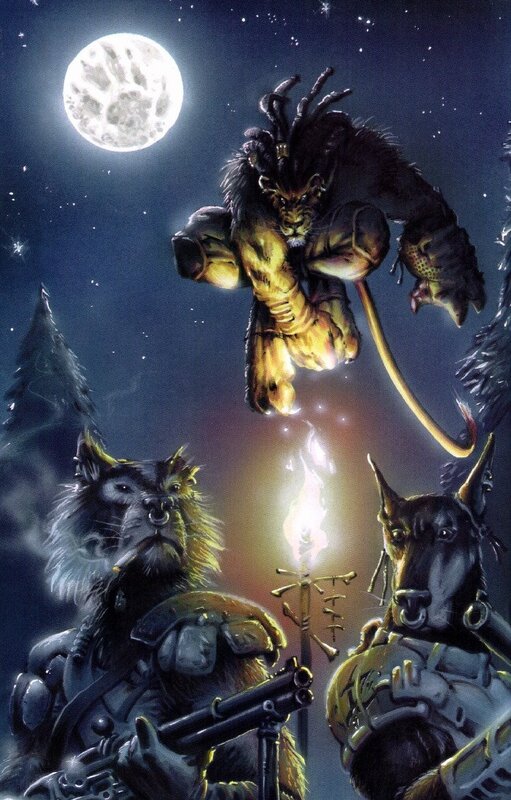 Werewolf warriors under the moon
