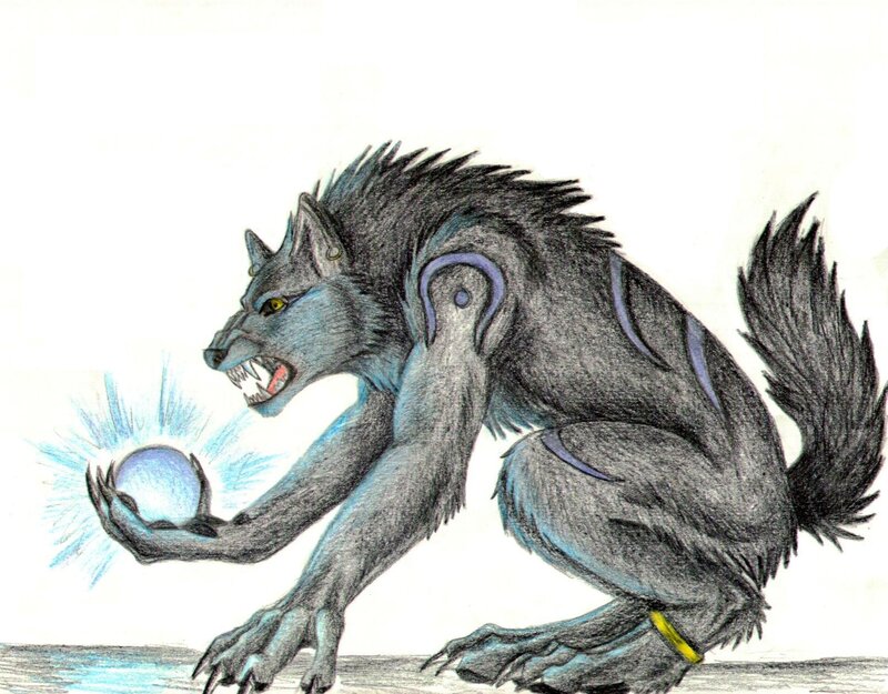 werewolf with magic ball