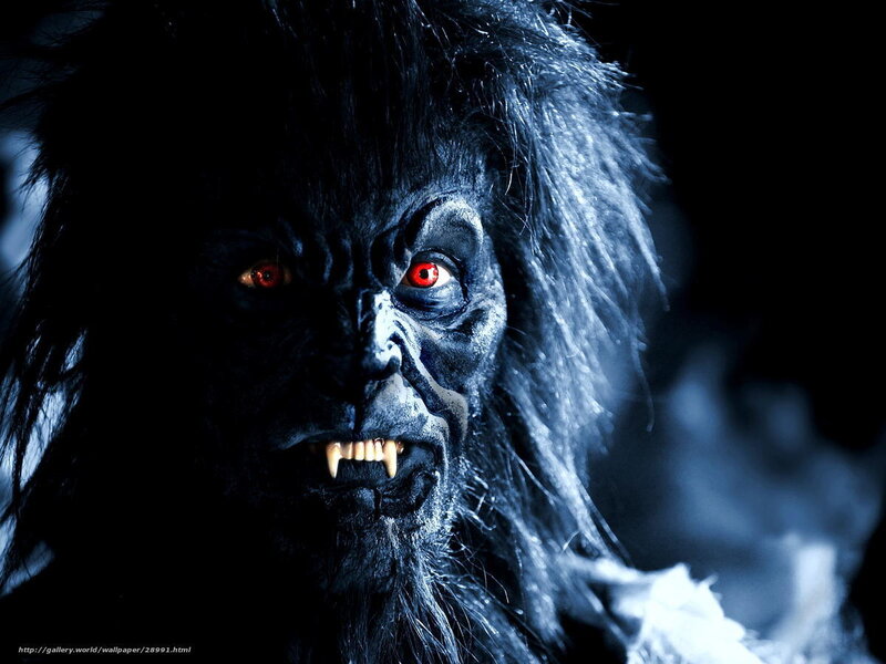 werewolf with red eyes