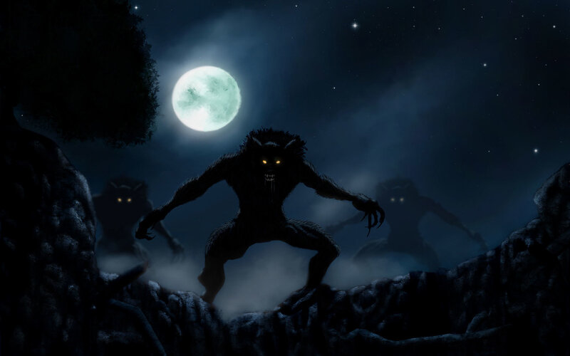 Werewolves in Moonlight — Black
