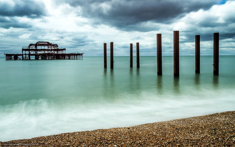 West Pier ruins at Brighton