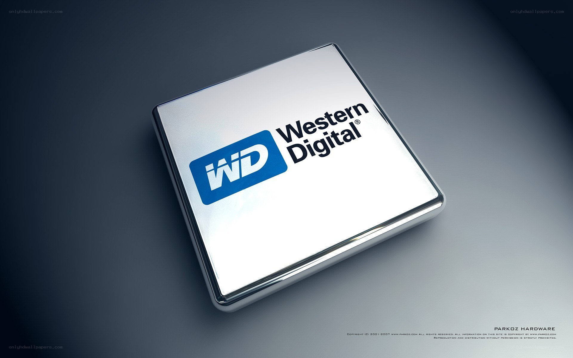 Western Digital logo on a chip